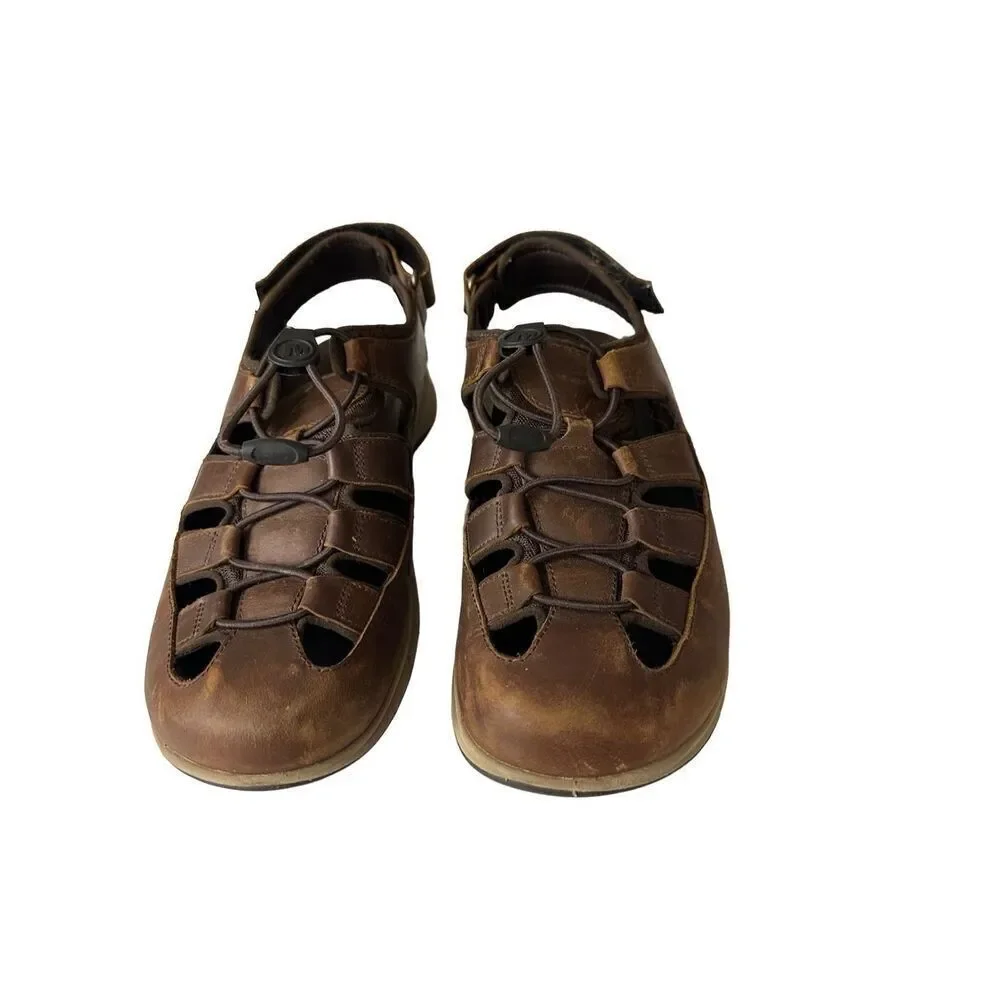 MERRELL TIDERISER LUNA FISHERMAN LEATHER Sandals   Men's 8